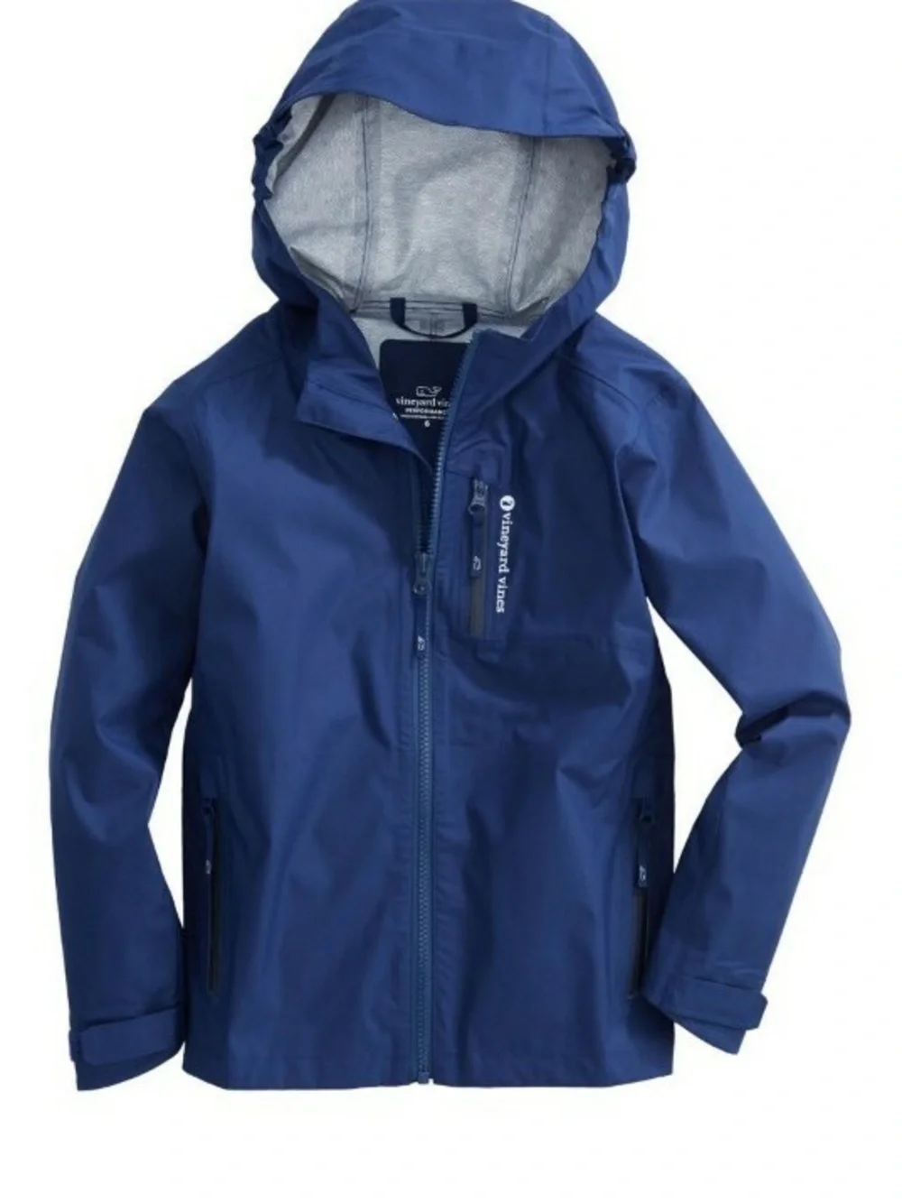 Vineyard Vines Blue Performance Hooded Jacket Size Medium 12-14